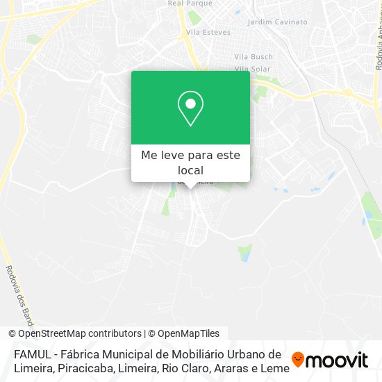 FAMUL - Fábrica Municipal de Mobiliário Urbano de Limeira mapa