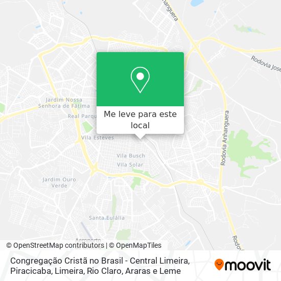 Congregação Cristã no Brasil - Central Limeira mapa