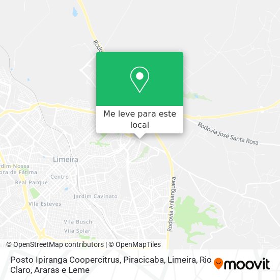 Posto Ipiranga Coopercitrus mapa