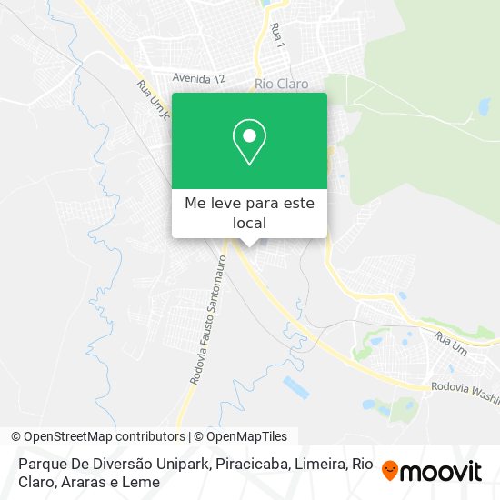 Parque De Diversão Unipark mapa