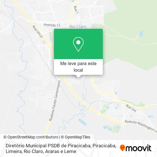 Diretório Municipal PSDB de Piracicaba mapa