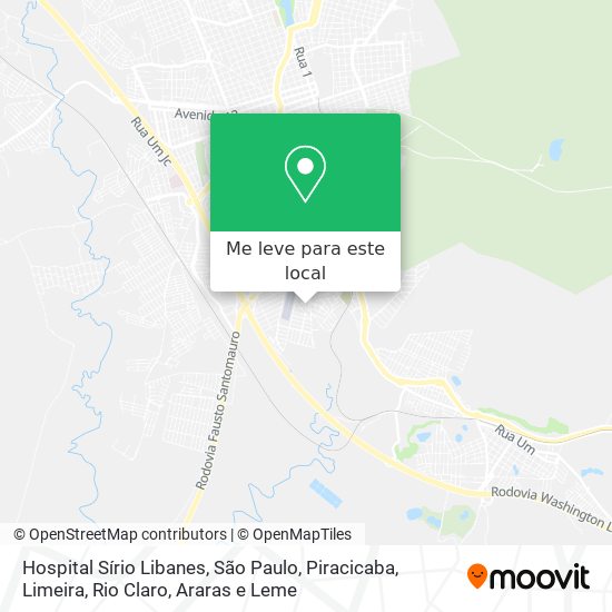 Hospital Sírio Libanes, São Paulo mapa