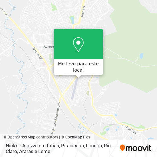 Nick's - A pizza em fatias mapa