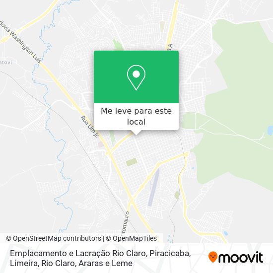 Emplacamento e Lacração Rio Claro mapa