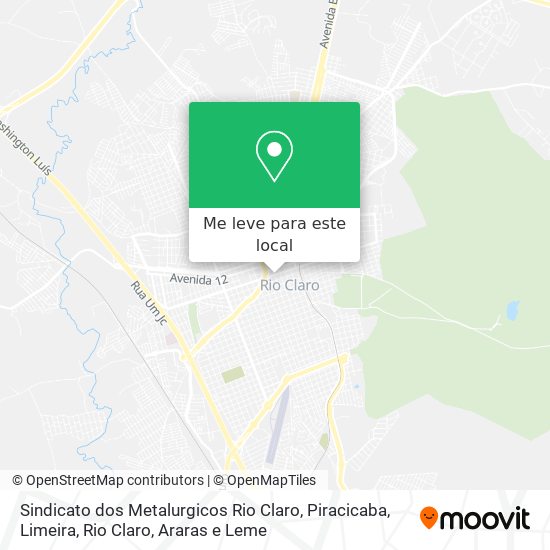 Sindicato dos Metalurgicos Rio Claro mapa