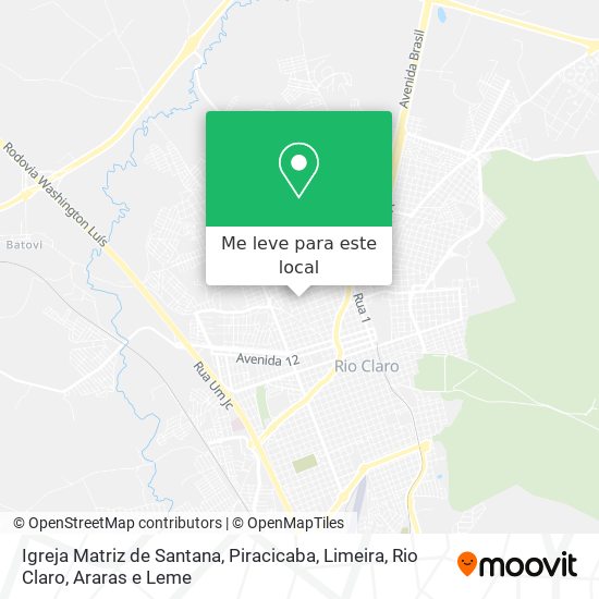 Igreja Matriz de Santana mapa