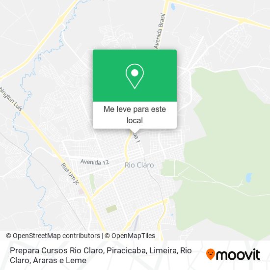 Prepara Cursos Rio Claro mapa