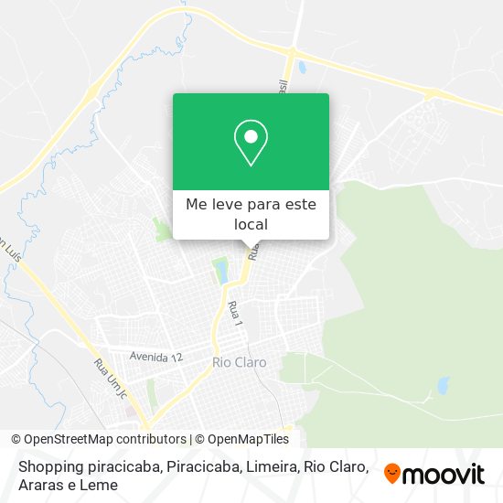 Shopping piracicaba mapa