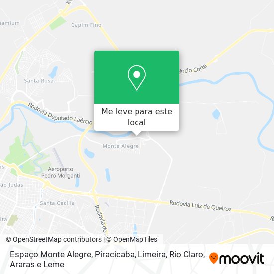 Espaço Monte Alegre mapa