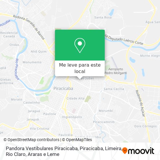 Pandora Vestibulares Piracicaba mapa