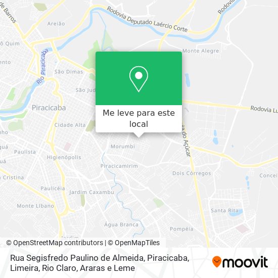 Rua Segisfredo Paulino de Almeida mapa