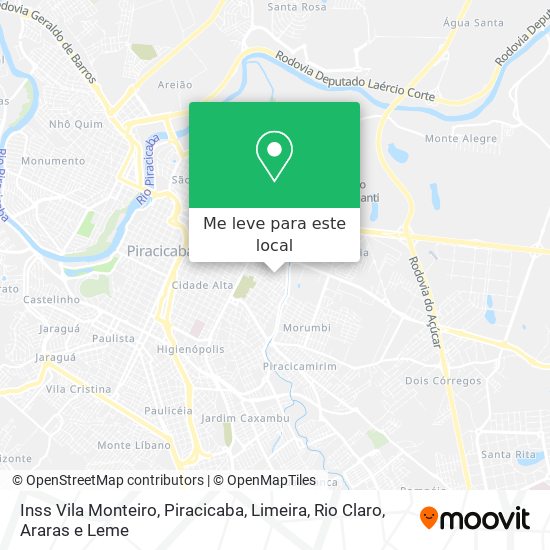 Inss Vila Monteiro mapa
