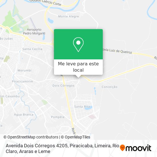 Avenida Dois Córregos 4205 mapa