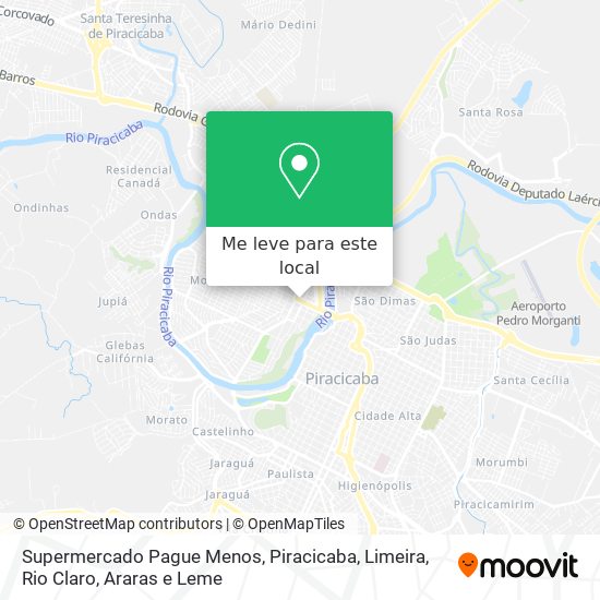 Supermercado Pague Menos mapa