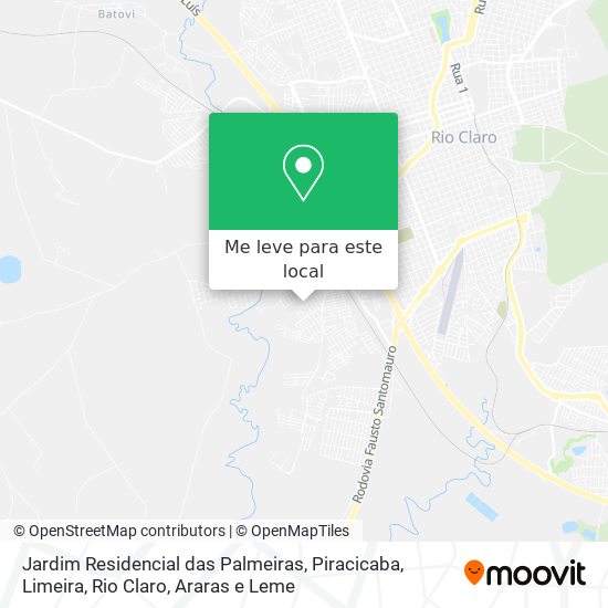 Jardim Residencial das Palmeiras mapa