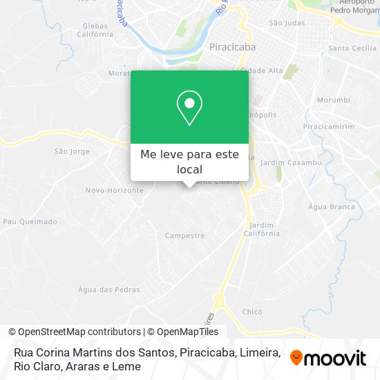 Rua Corina Martins dos Santos mapa