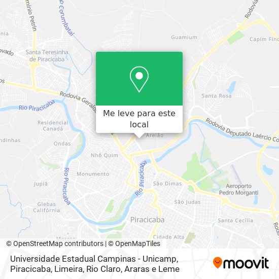 Universidade Estadual Campinas - Unicamp mapa