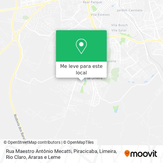 Rua Maestro Antônio Mecatti mapa