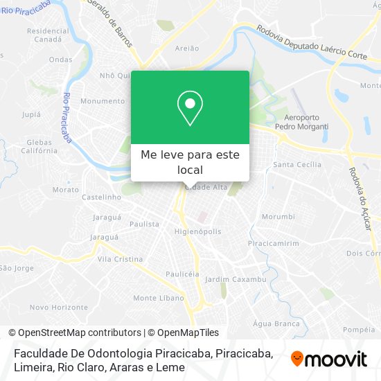 Faculdade De Odontologia Piracicaba mapa