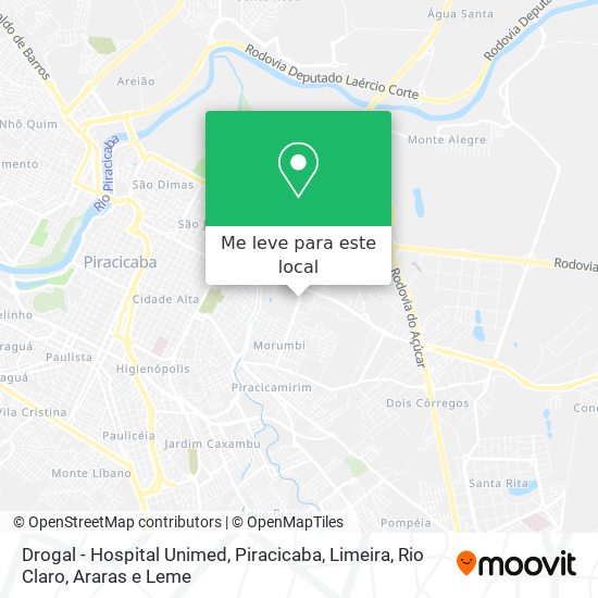 Drogal - Hospital Unimed mapa