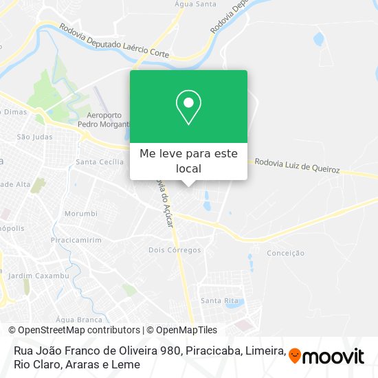 Rua João Franco de Oliveira 980 mapa