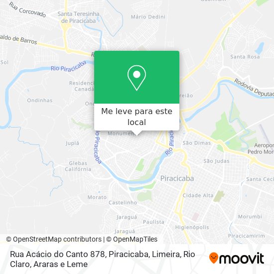 Rua Acácio do Canto 878 mapa