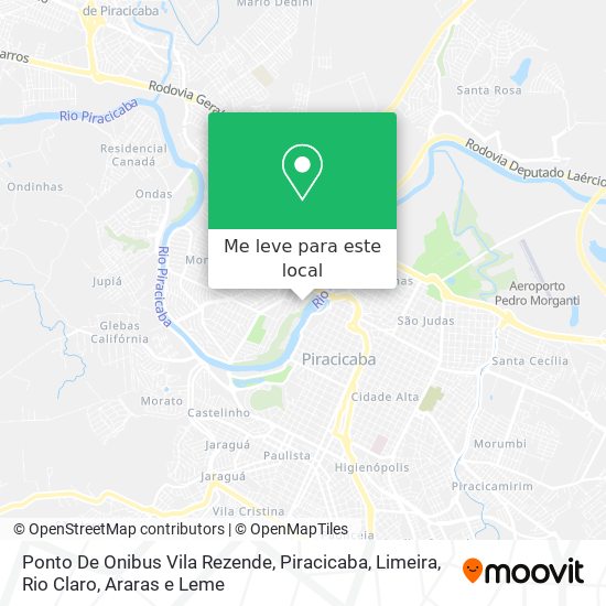 Ponto De Onibus Vila Rezende mapa