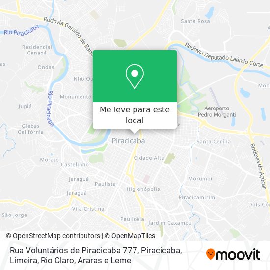 Rua Voluntários de Piracicaba 777 mapa