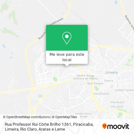 Rua Professor Rui Côrte Brilho 1361 mapa