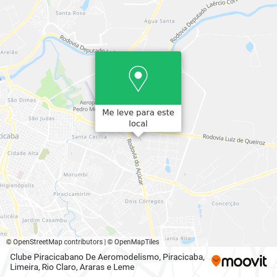 Clube Piracicabano De Aeromodelismo mapa