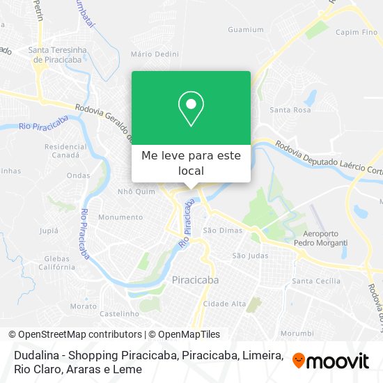 Dudalina - Shopping Piracicaba mapa