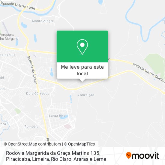 Rodovia Margarida da Graça Martins 135 mapa