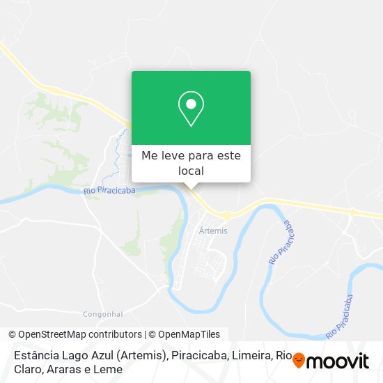 Estância Lago Azul (Artemis) mapa