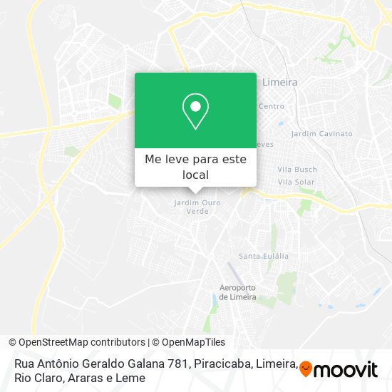 Rua Antônio Geraldo Galana 781 mapa