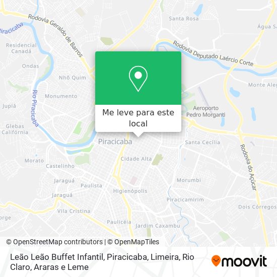 Leão Leão Buffet Infantil mapa
