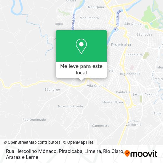 Rua Hercolino Mônaco mapa