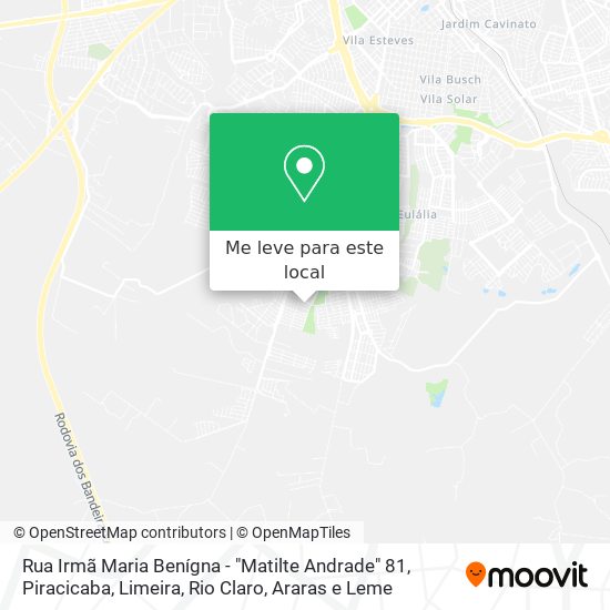 Rua Irmã Maria Benígna - "Matilte Andrade" 81 mapa