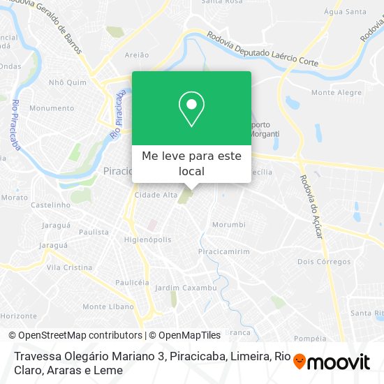 Travessa Olegário Mariano 3 mapa