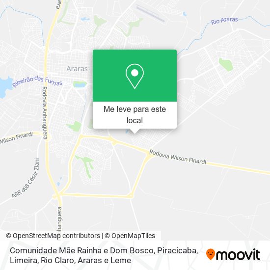 Comunidade Mãe Rainha e Dom Bosco mapa