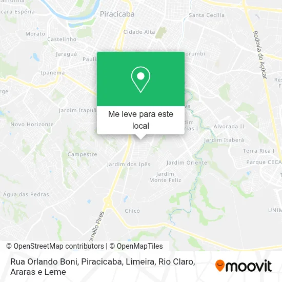 Rua Orlando Boni mapa