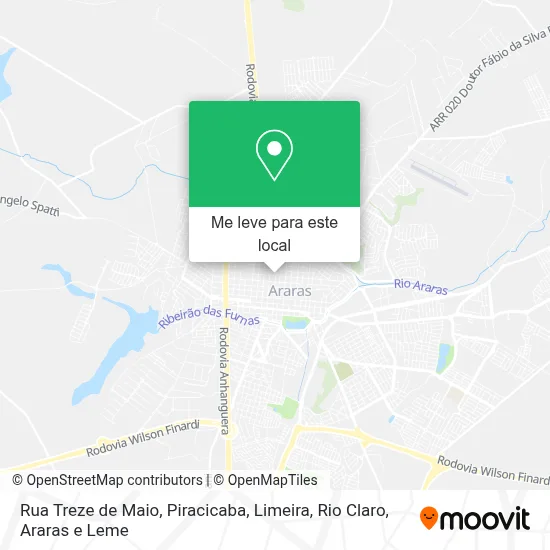 Rua Treze de Maio mapa