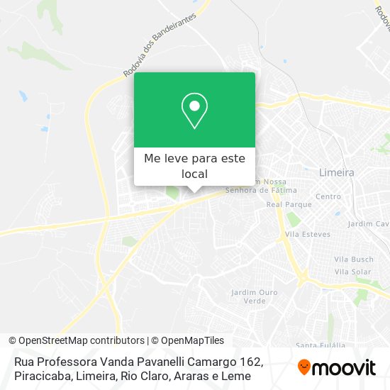 Rua Professora Vanda Pavanelli Camargo 162 mapa