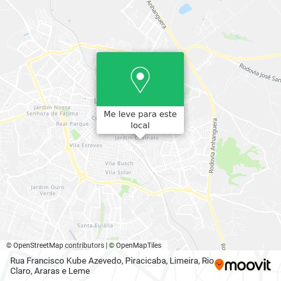 Rua Francisco Kube Azevedo mapa