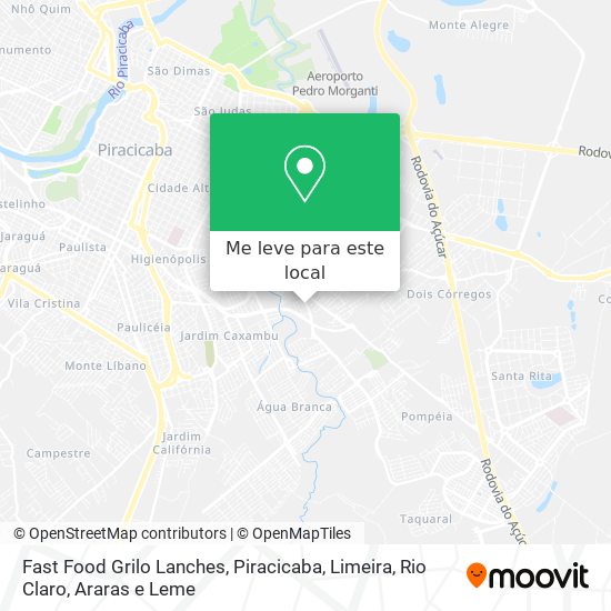Fast Food Grilo Lanches mapa