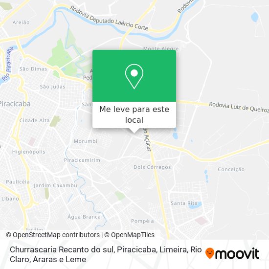 Churrascaria Recanto do sul mapa