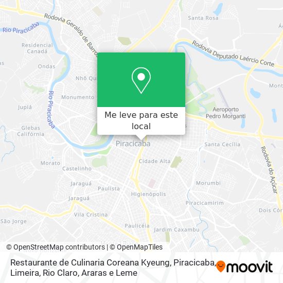 Restaurante de Culinaria Coreana Kyeung mapa