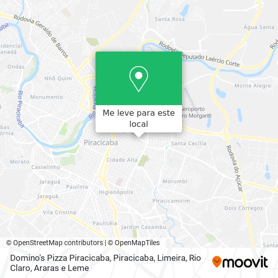 Domino's Pizza Piracicaba mapa