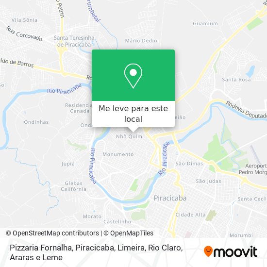 Pizzaria Fornalha mapa