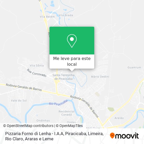 Pizzaria Forno di Lenha - I.A.A mapa
