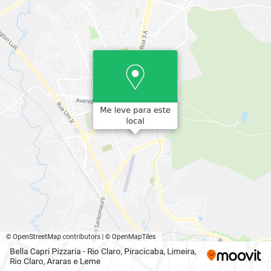 Bella Capri Pizzaria - Rio Claro mapa